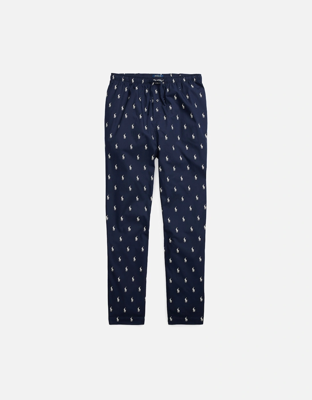 Ralph Lauren Signature Pony Cotton Pyjama Trouser - Navy, 4 of 3
