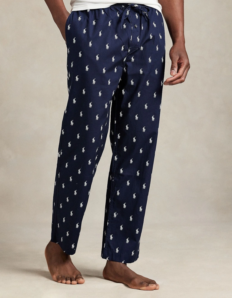 Ralph Lauren Signature Pony Cotton Pyjama Trouser - Navy