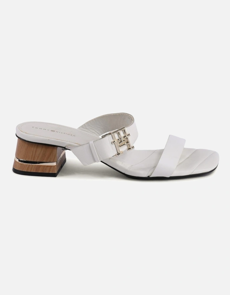 Leather Block Heel Sandals