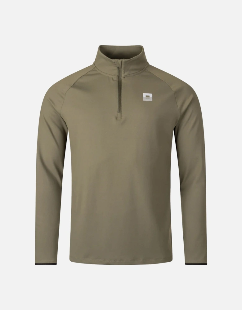 Dynamic Pro Quarter Zip Track Top Khaki