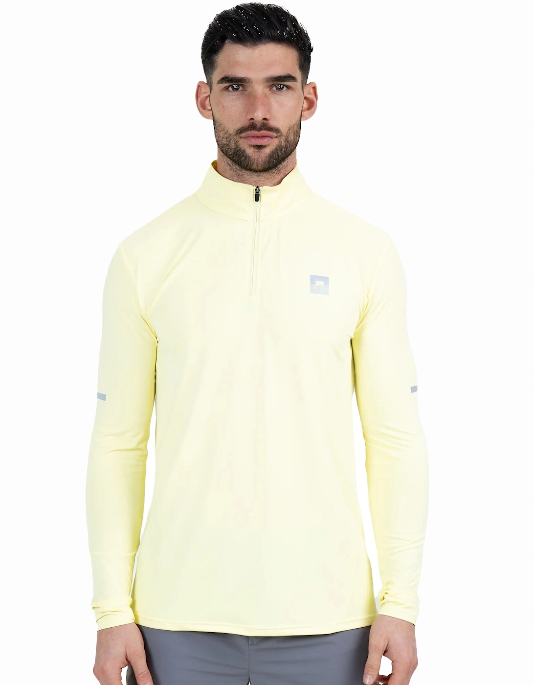 Core ID Quarter Zip Track Top Yellow, 5 of 4