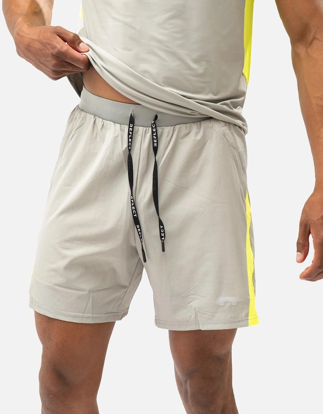 Zone Tech 7-Inch Shorts Grey/Neon Yellow, 4 of 3