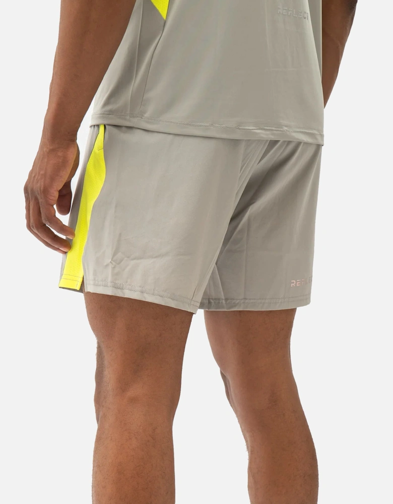 Zone Tech 7-Inch Shorts Grey/Neon Yellow