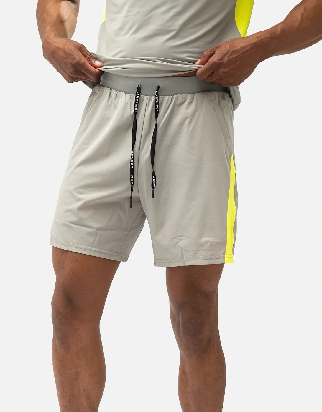 Zone Tech 7-Inch Shorts Grey/Neon Yellow