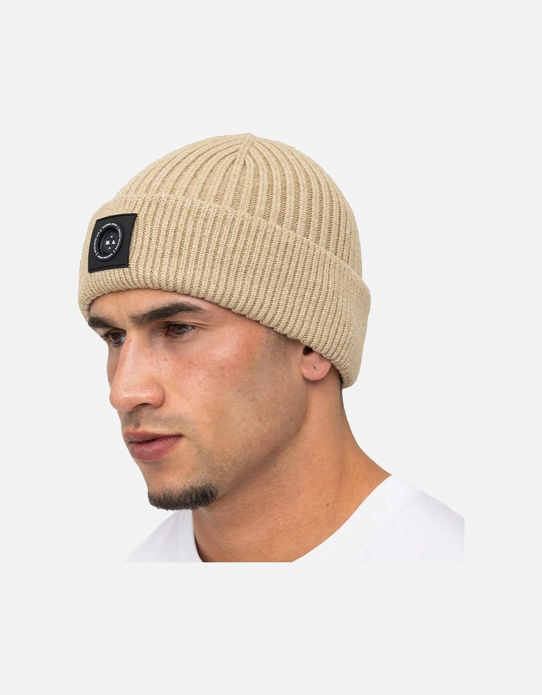 Siren Cable Knit Beanie Hat Stone, 4 of 3