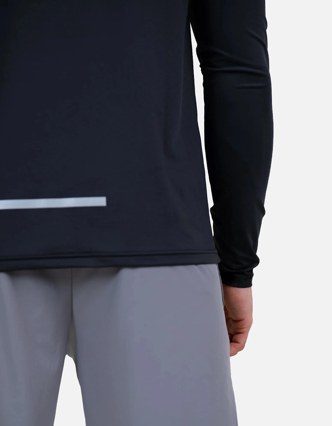 Core ID Quarter Zip Track Top Black