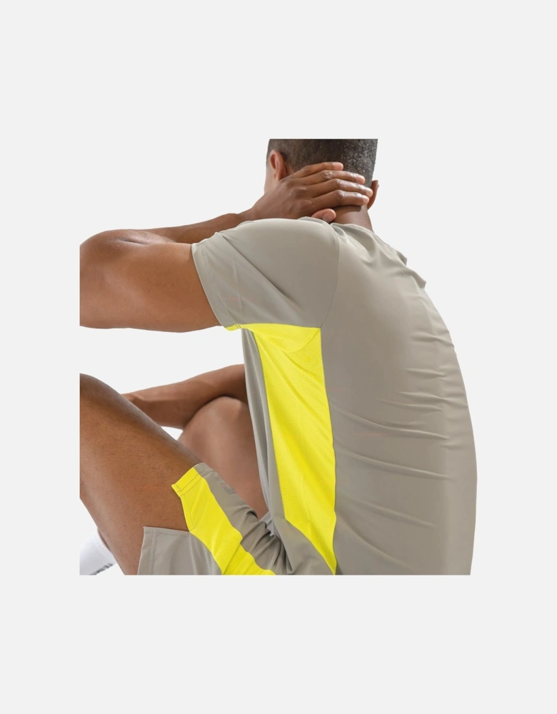 Zone Tech T-Shirt Grey/Neon Yellow