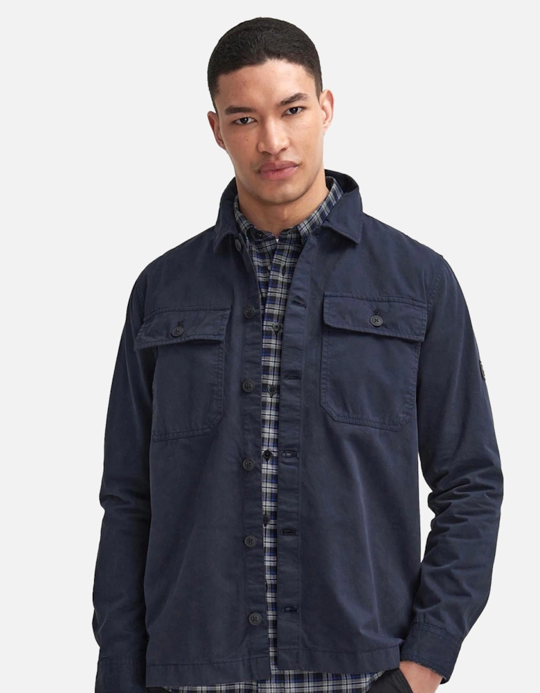 Arlo Garment Dyed Overshirt Navy