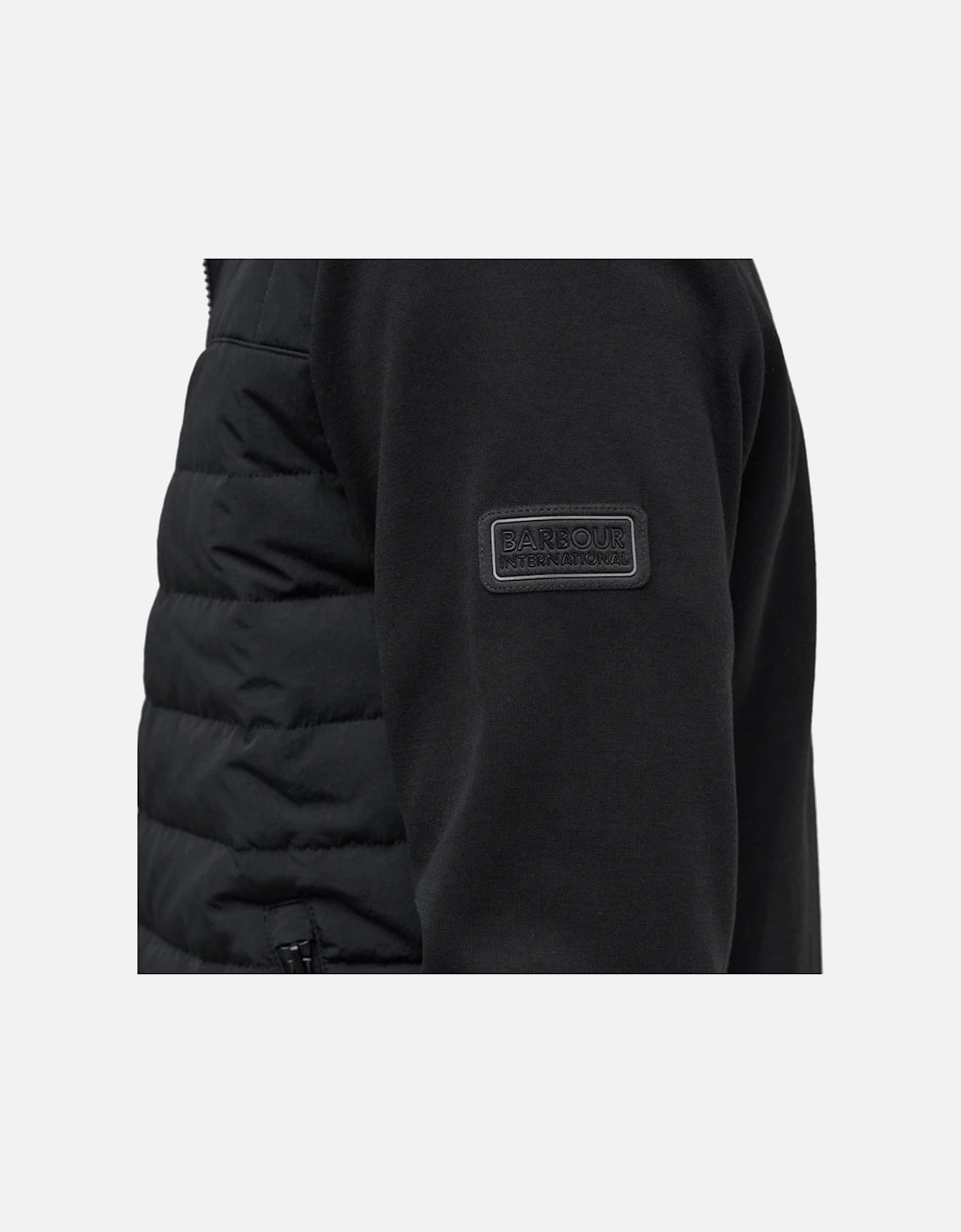 Collins Baffle Quilted Sweatshirt Black