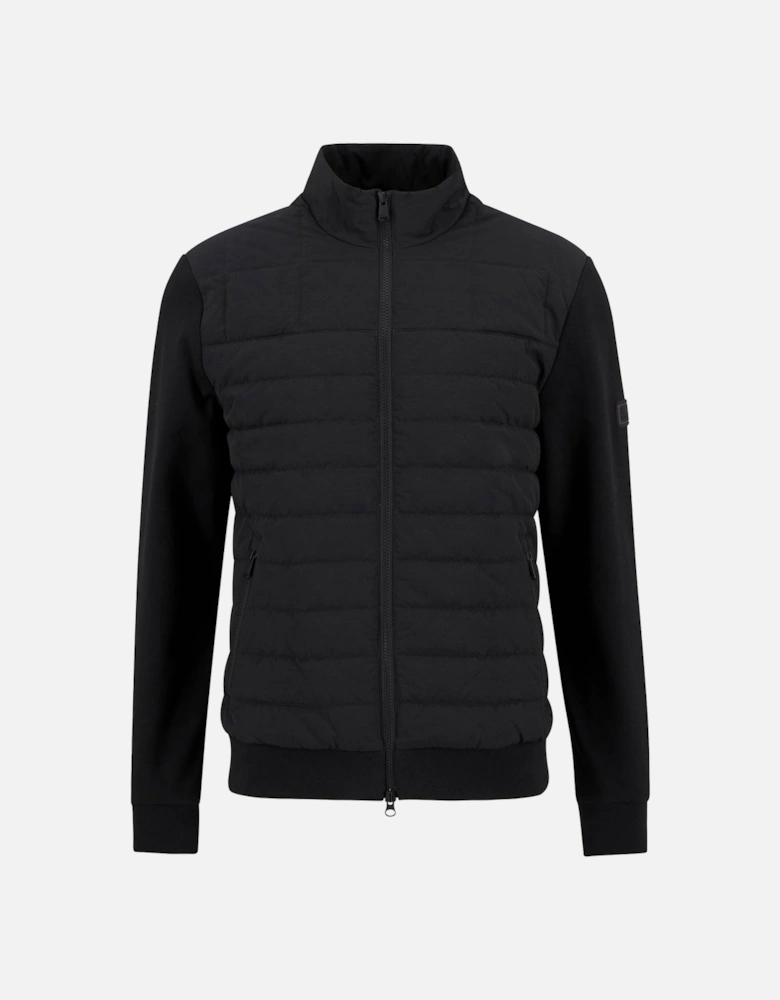 Collins Baffle Quilted Sweatshirt Black