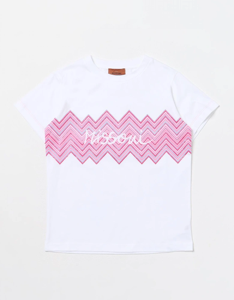 Zigzag Pattern Embroidered Tee