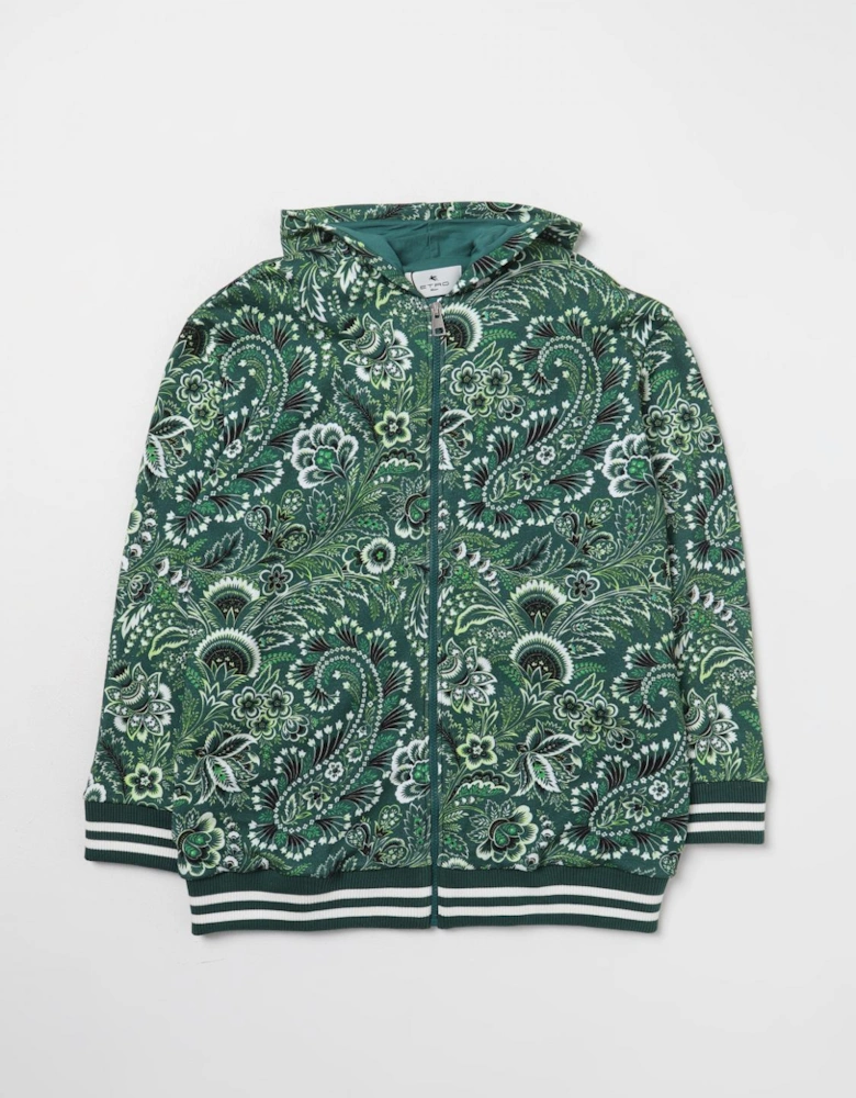 Paisley Print ZipUp Hoodie