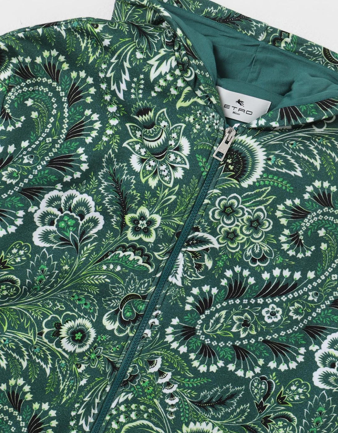 Paisley Print ZipUp Hoodie