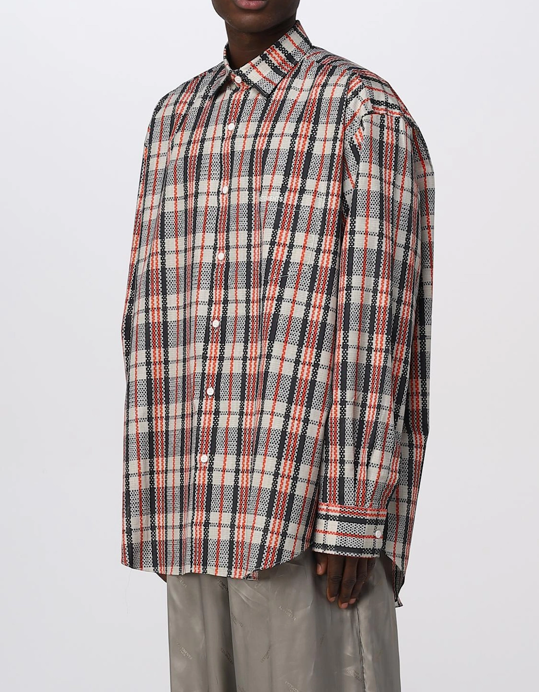 Oversized Plaid Cotton Shirt