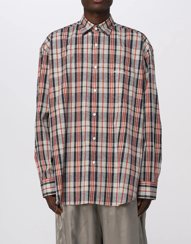 Oversized Plaid Cotton Shirt
