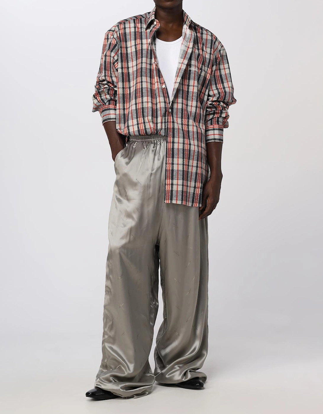 Oversized Plaid Cotton Shirt