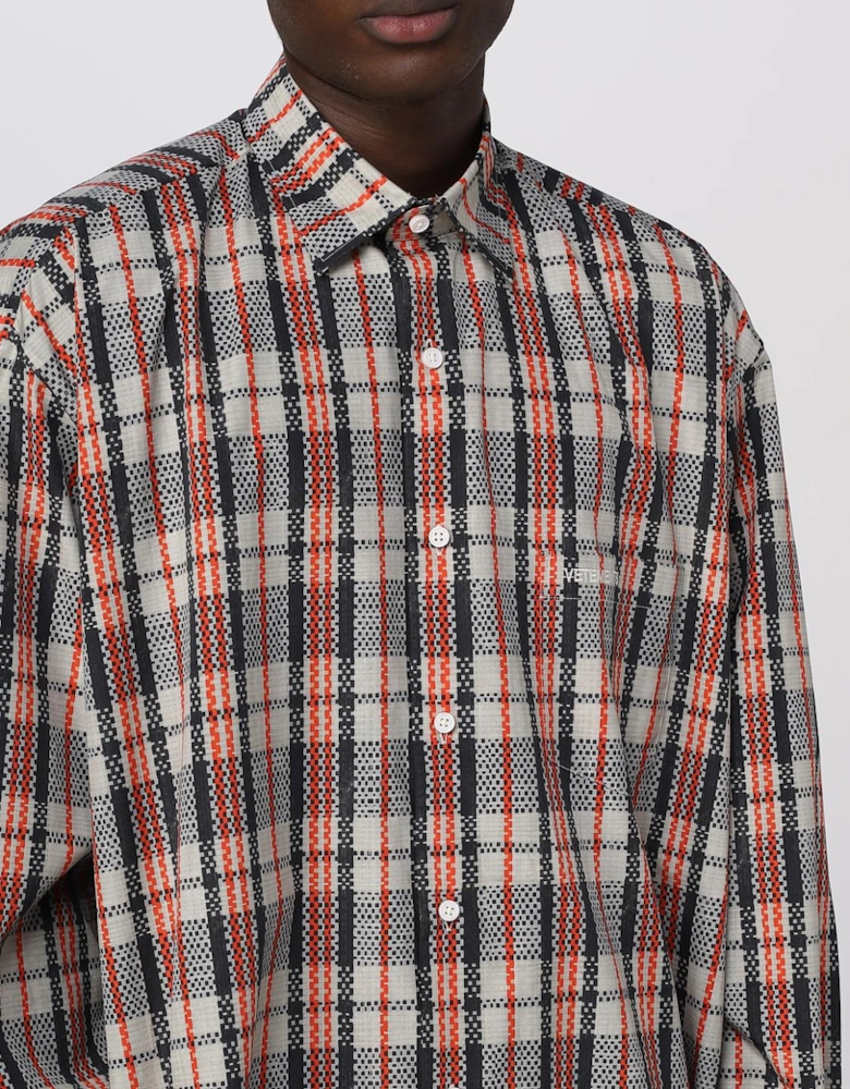 Oversized Plaid Cotton Shirt