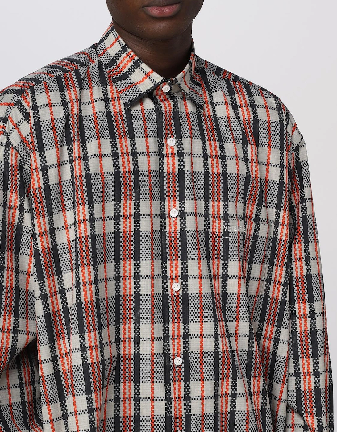 Oversized Plaid Cotton Shirt