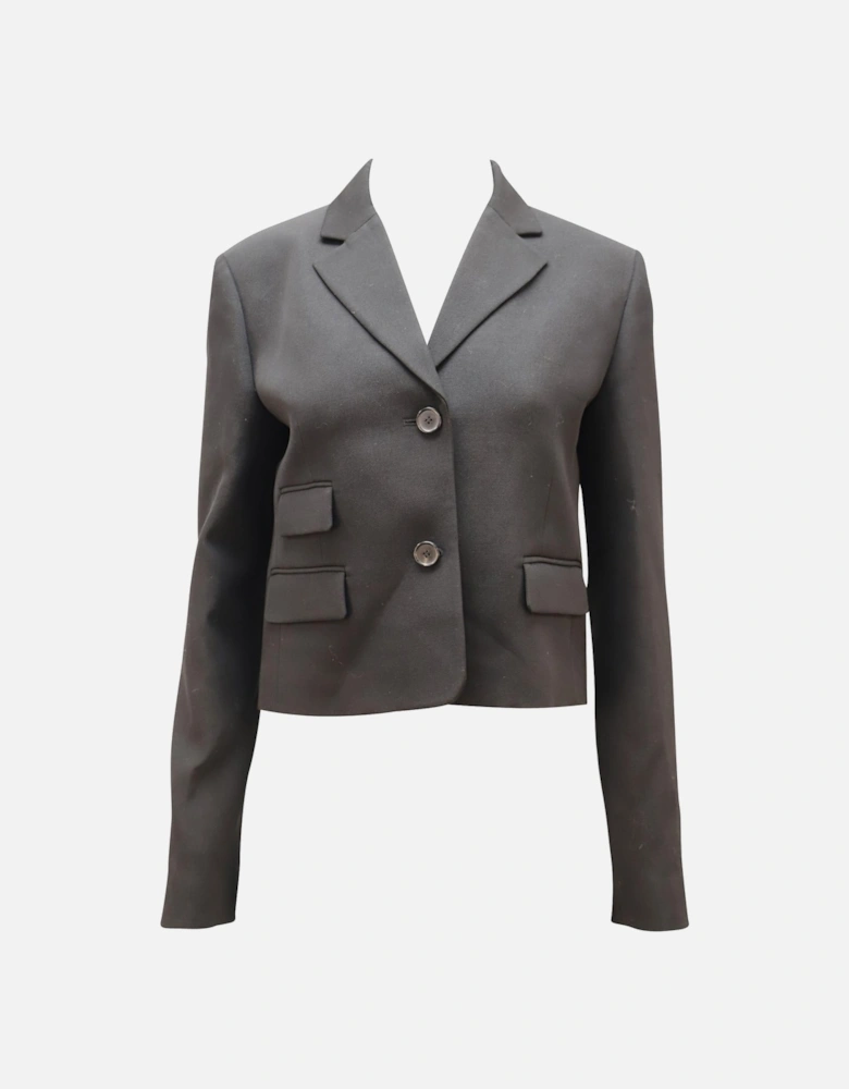 Structured Black Wool Blazer by Michael Kors