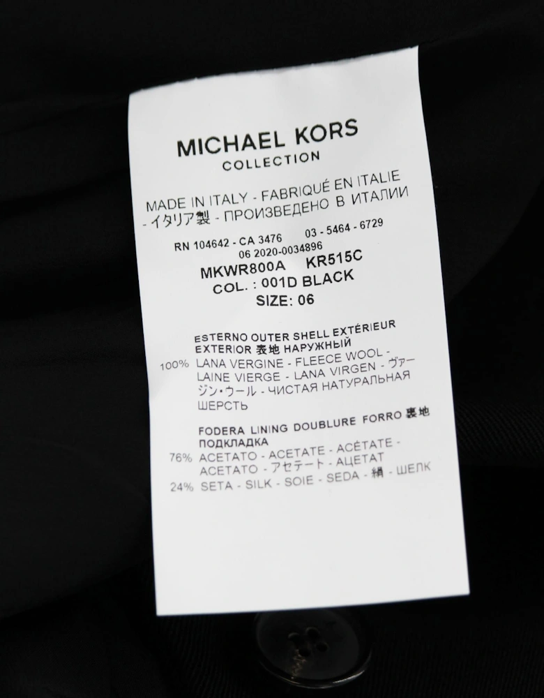 Structured Black Wool Blazer by Michael Kors