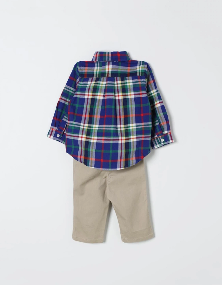 Baby Boys Plaid Shirt and Pant Set
