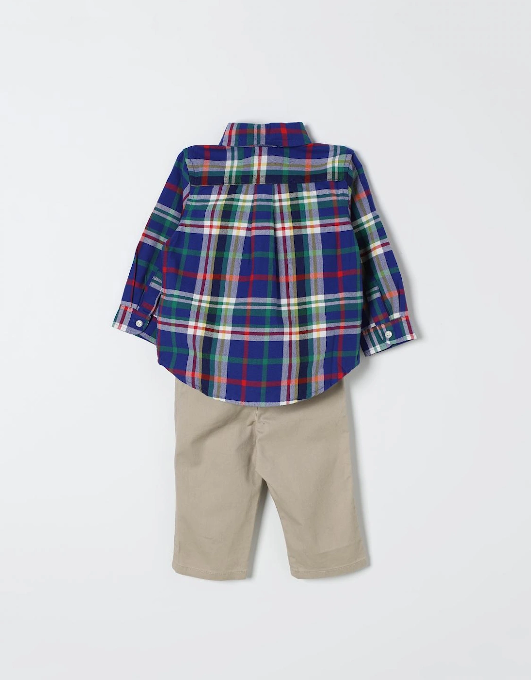Baby Boys Plaid Shirt and Pant Set