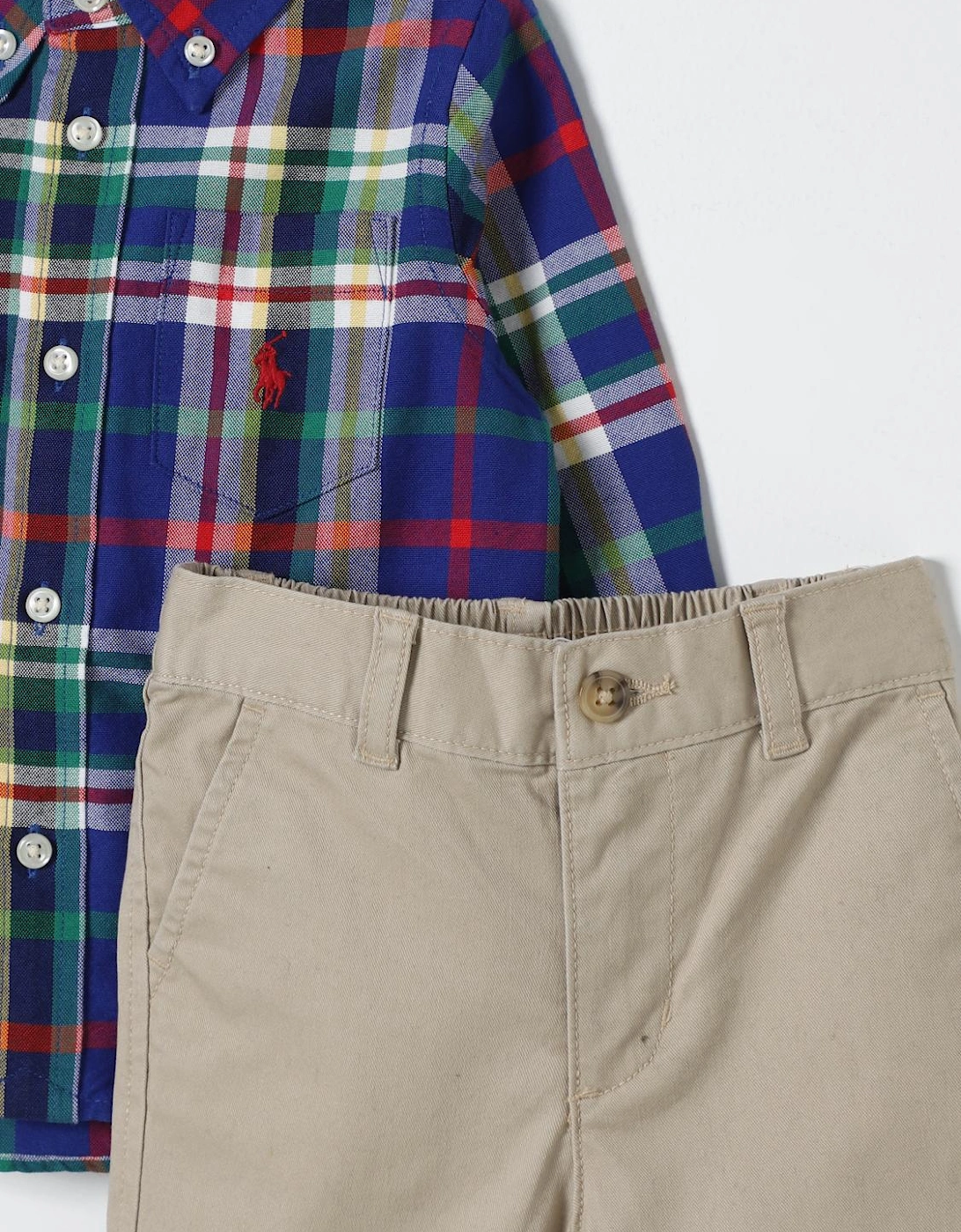 Baby Boys Plaid Shirt and Pant Set