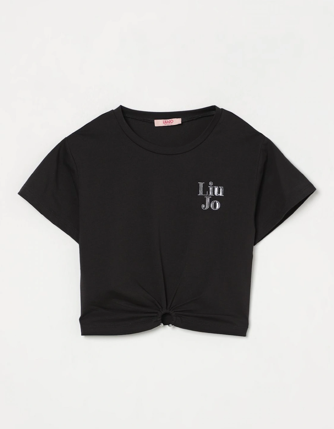 Knotted Hem Short Sleeve Top