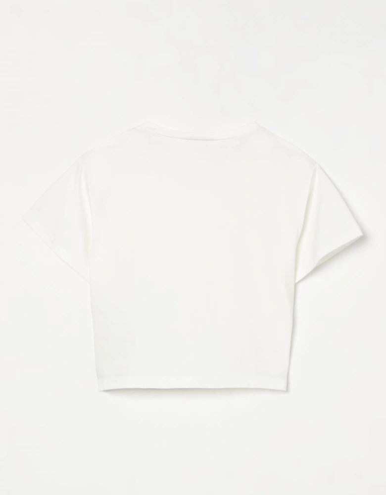 Knotted Hem Short Sleeve Top