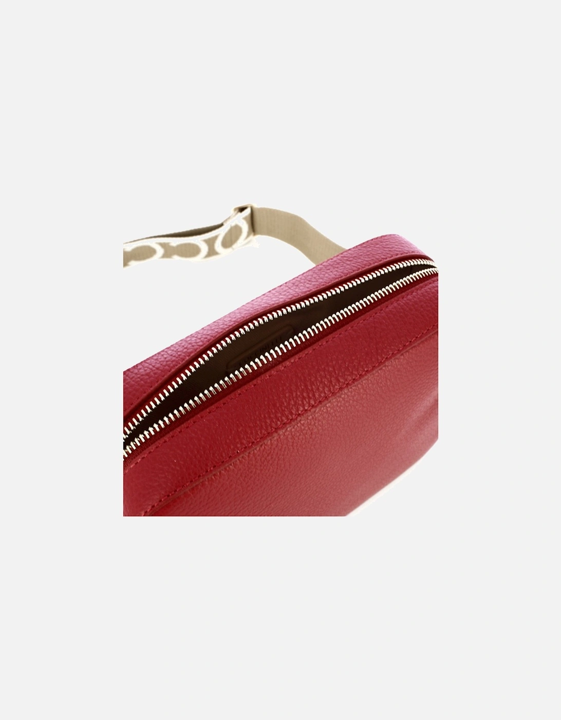 Leather Across-Body Bag with Adjustable Strap and Zip Fastening