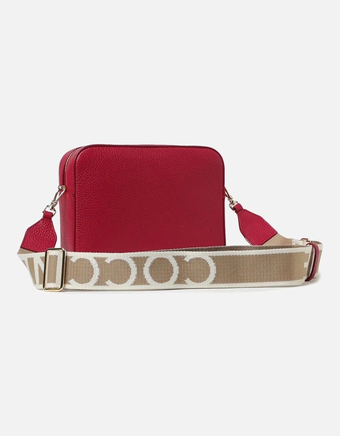 Leather Across-Body Bag with Adjustable Strap and Zip Fastening