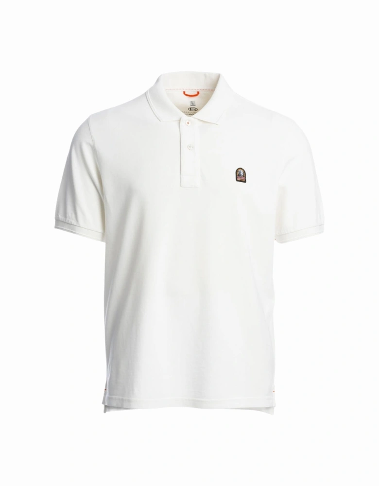 Patch Polo White Polo Shirt