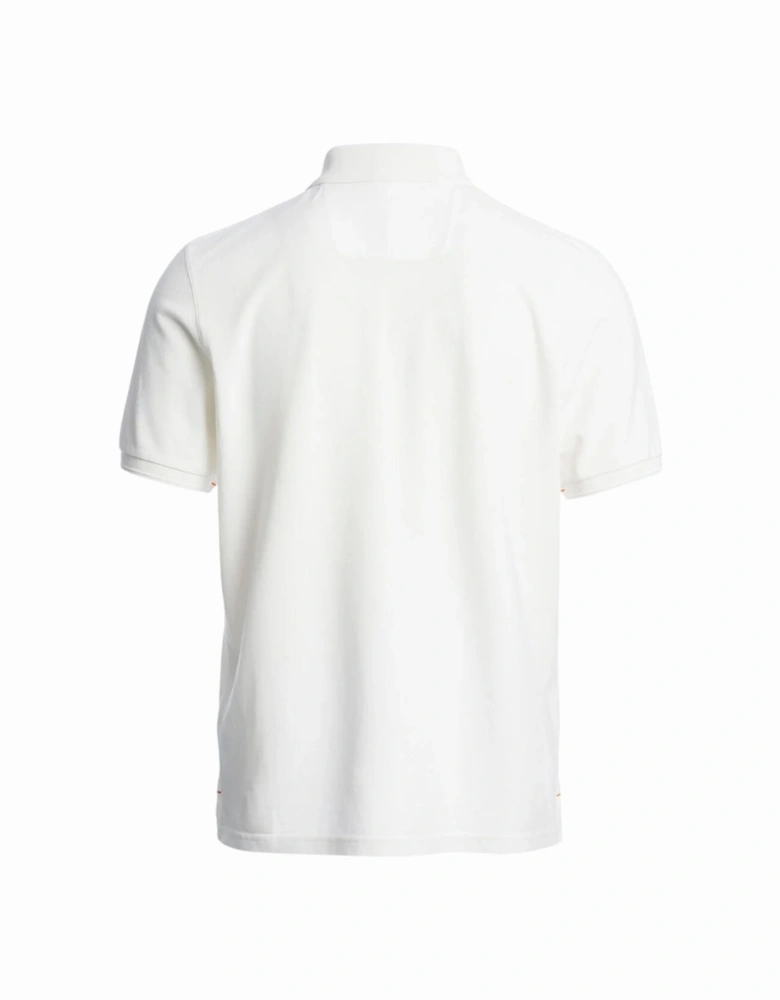 Patch Polo White Polo Shirt
