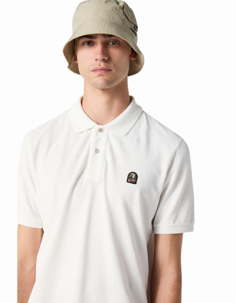 Patch Polo White Polo Shirt