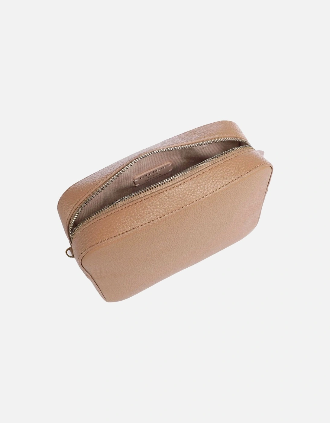 Leather Across-Body Bag with Adjustable Shoulder Strap and Zip Fastening