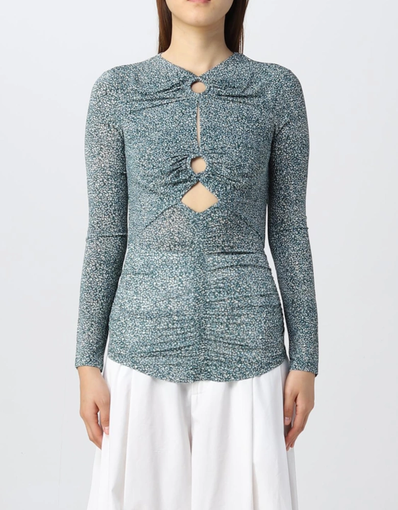CutOut Detail Long Sleeve Blouse