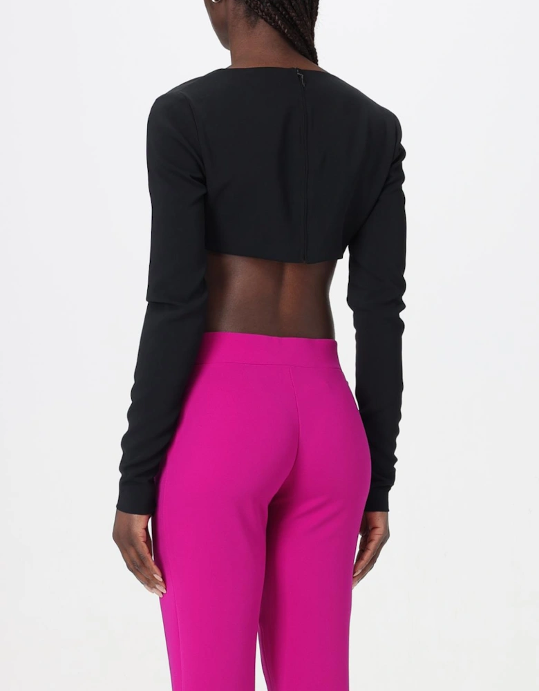 Sweetheart Neck Long Sleeve Top