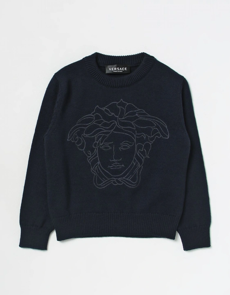 Medusa Head Embroidered Sweater