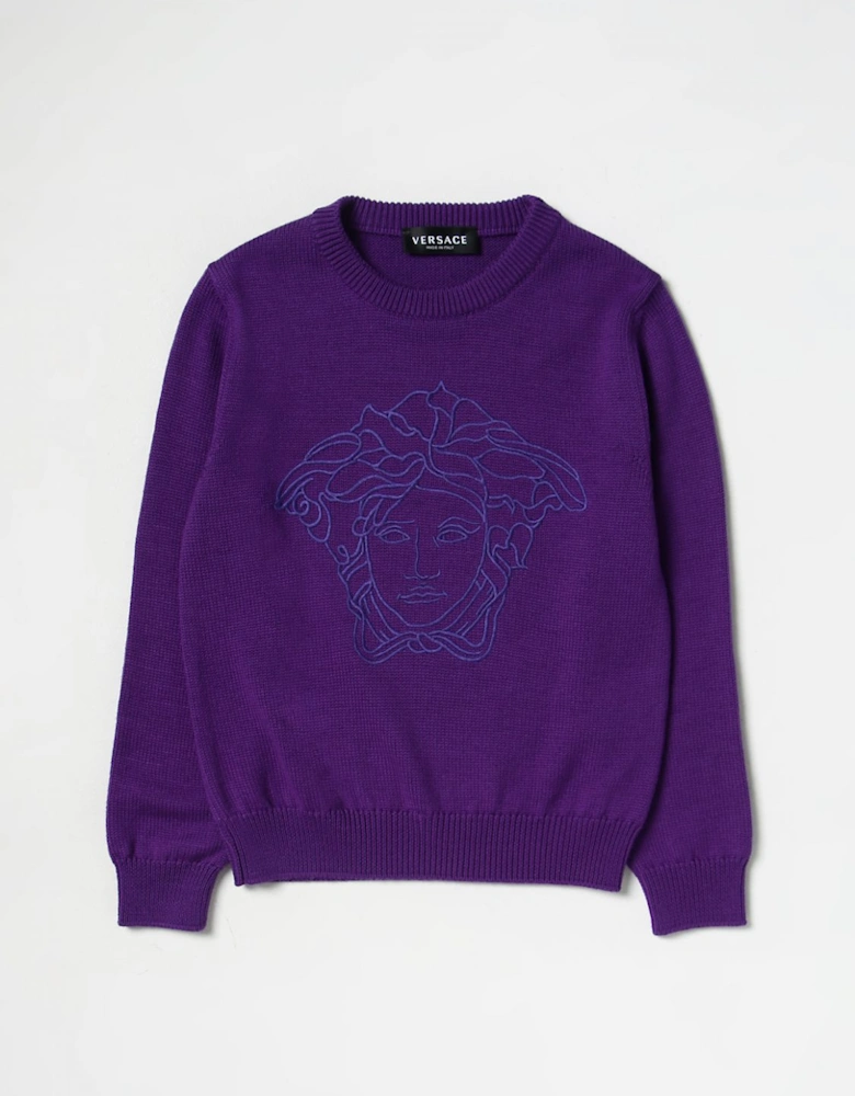 Medusa Head Embroidered Sweater