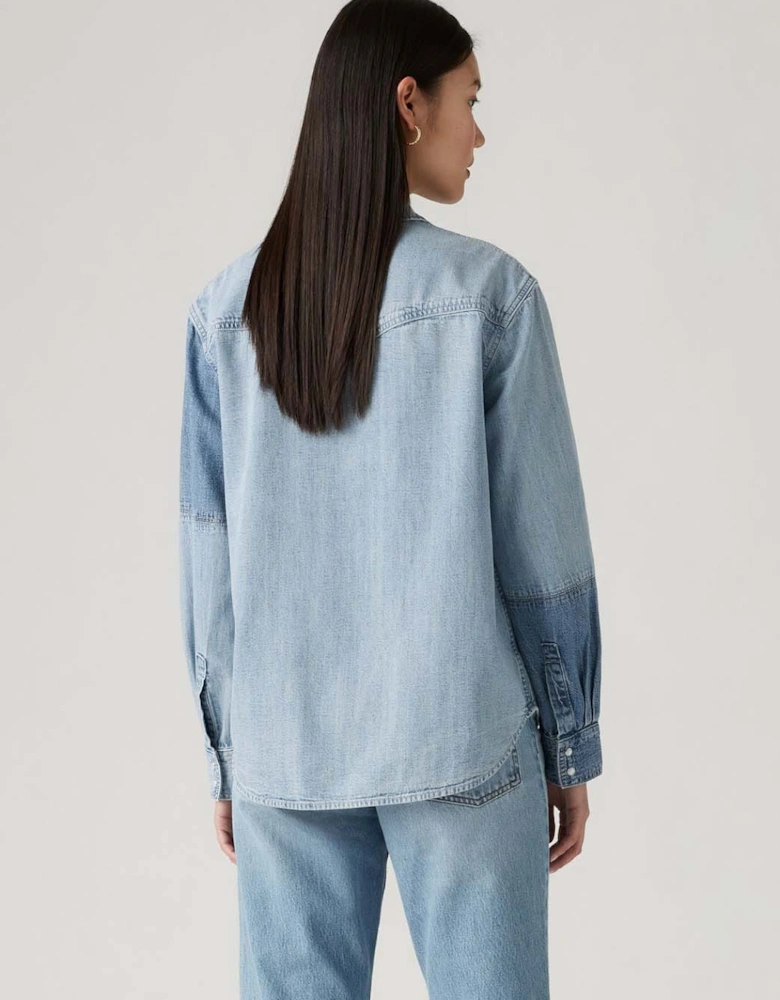 Teodora Lightweight Western Denim Shirt