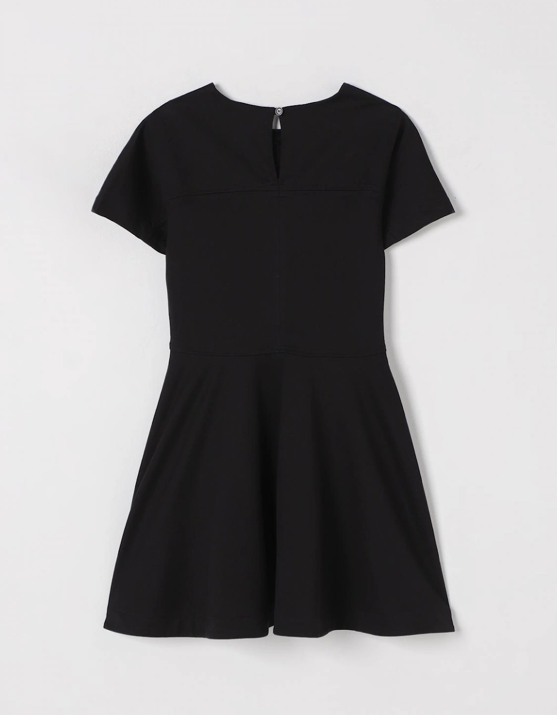 Short Sleeve Cotton Dress with Pocket