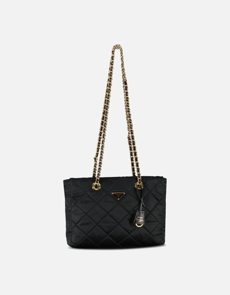 Large Recycled Nylon Totebag in Nero