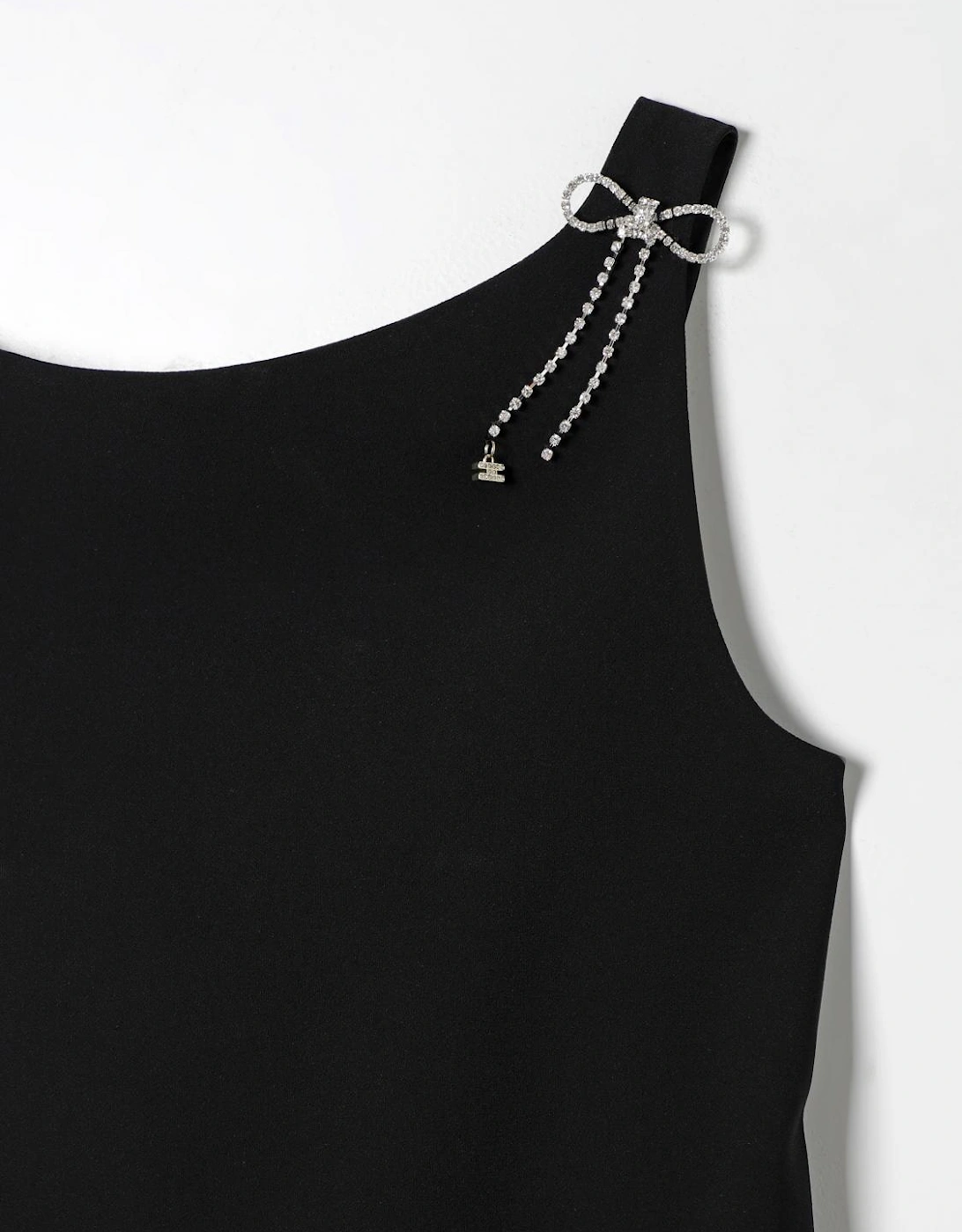 Rhinestone Tank Top with Bow Detail