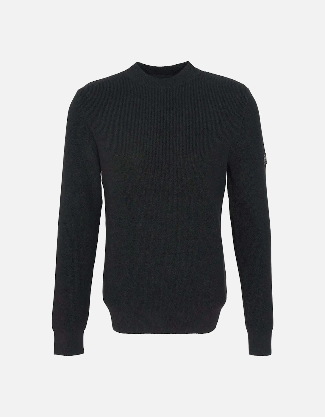Black Crawley Crew Neck Knitted Jumper, 4 of 3
