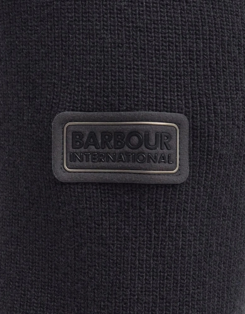 Black Crawley Crew Neck Knitted Jumper
