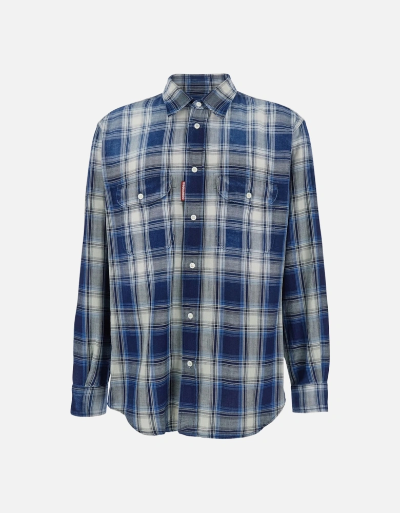 Canadian Vintage Check Shirt Blue