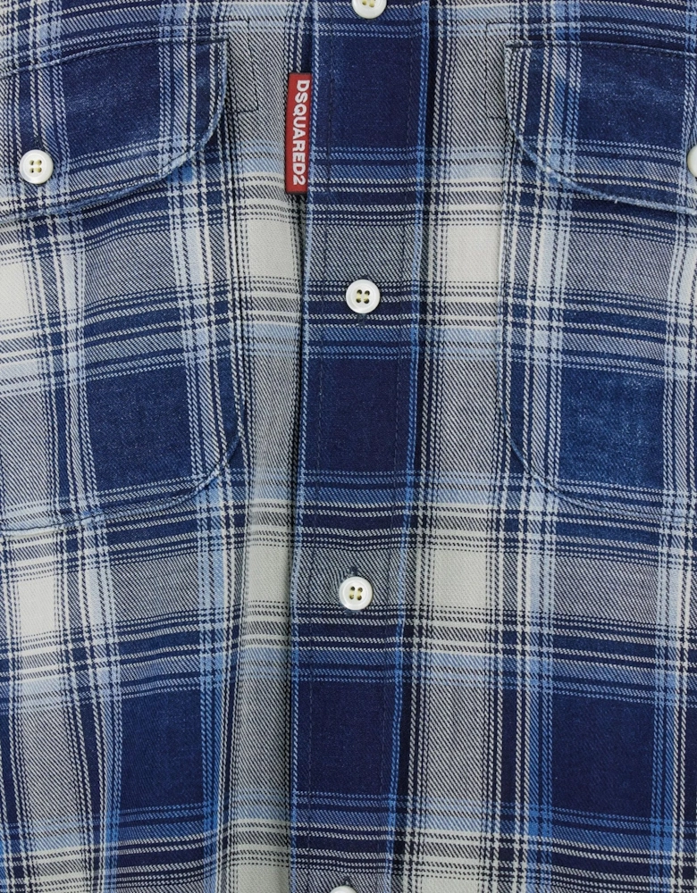 Canadian Vintage Check Shirt Blue