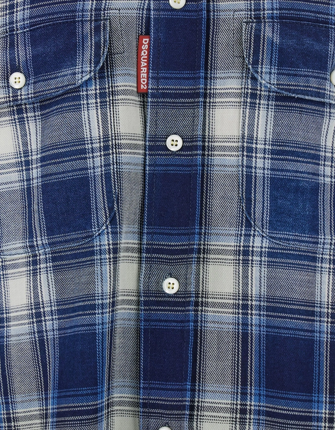 Canadian Vintage Check Shirt Blue