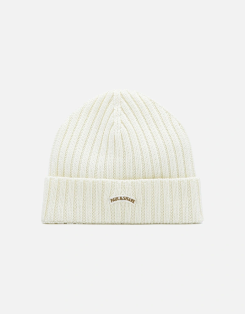 Moon Badge Beanie Beige