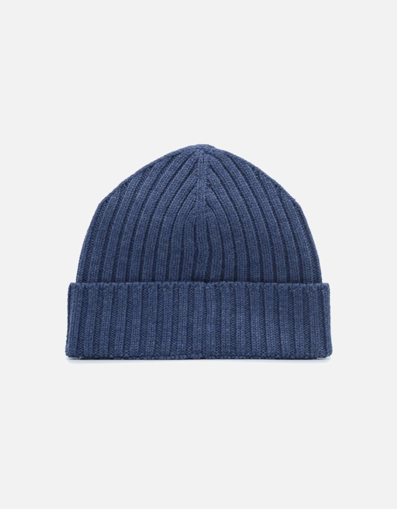 Moon Badge Beanie Blue
